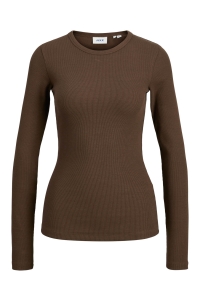 JACK&JONES ORIGINALS JXFREYA STR LS RIB TEE JRS NOOS bracken