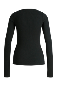 JACK&JONES ORIGINALS JXFREYA STR LS RIB TEE JRS NOOS black
