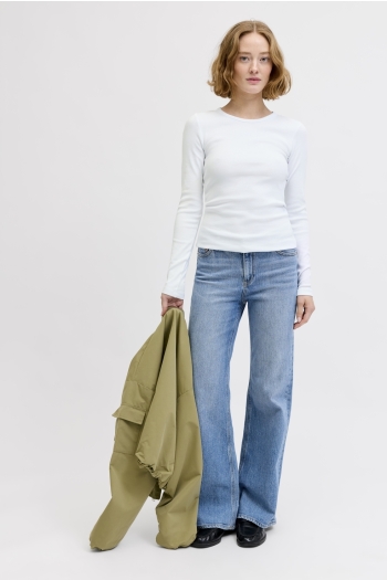 Jack and Jones  JXFREYA STR LS RIB TEE JRS NOOS