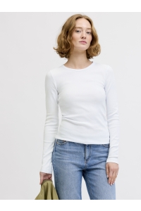 Jack and Jones JXFREYA STR LS RIB TEE JRS NOOS bright white