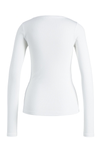 Jack and Jones JXFREYA STR LS RIB TEE JRS NOOS bright white
