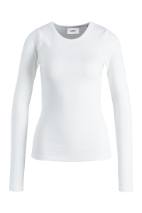 Jack and Jones JXFREYA STR LS RIB TEE JRS NOOS bright white
