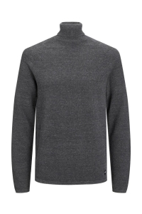 JJEHILL KNIT ROLL NECK NOOS dark grey melange