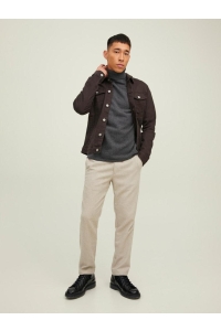 JJEHILL KNIT ROLL NECK NOOS dark grey melange