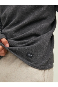 JJEHILL KNIT ROLL NECK NOOS dark grey melange