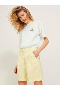 JACK&JONES ORIGINALS JXWILLOW SS LOOSE TEE snow white/squeez the day print