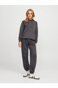 JACK&JONES ORIGINALS JXABBIE RLX LS EVERY HOOD SWT NOOS dark grey melange/white jjxx log