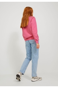 JACK&JONES ORIGINALS JXABBIE RLX LS EVERY CREW SWT NOOS carmine rose/magenta jjxx logo