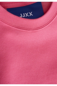 JACK&JONES ORIGINALS JXABBIE RLX LS EVERY CREW SWT NOOS carmine rose/magenta jjxx logo