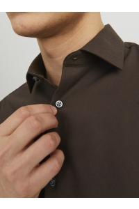 JPRBLAPARKER SHIRT L/S NOOS chocolate torte/slim fit