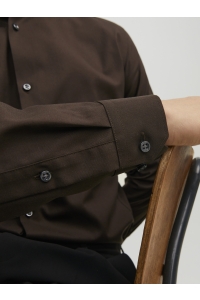 JPRBLAPARKER SHIRT L/S NOOS chocolate torte/slim fit
