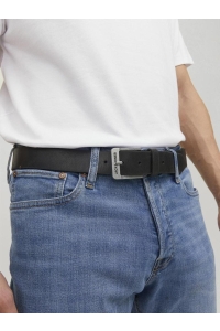 Jack and Jones JACROCK LEATHER BELT NOOS black