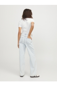 Jack and Jones JXFRANKIE STR SS RIB TEE JRS NOOS bright white