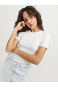 Jack and Jones JXFRANKIE STR SS RIB TEE JRS NOOS bright white