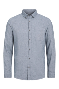 JJECLASSIC MELANGE SHIRT LS SN faded denim