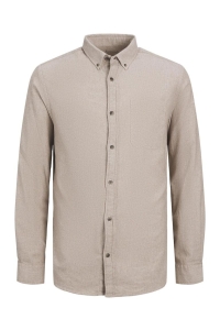 JJECLASSIC MELANGE SHIRT LS SN oatmeal