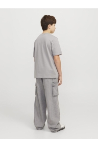 jack en jones boys JJESTAR JJ TEE SS NOOS JNR ultimate grey/white