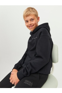jack en jones boys JJESTAR JJ SWEAT HOOD NOOS JNR black/loose