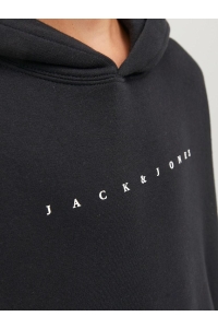 jack en jones boys JJESTAR JJ SWEAT HOOD NOOS JNR black/loose