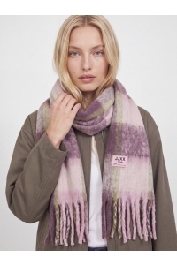 Jack and Jones JXLESLIE SCARF ACC SN pink nectar/w winetasting and gr