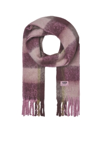 Jack and Jones JXLESLIE SCARF ACC SN pink nectar/w winetasting and gr