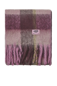 Jack and Jones JXLESLIE SCARF ACC SN pink nectar/w winetasting and gr