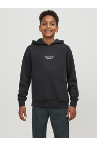 jack en jones boys JORVESTERBRO SWEAT HOOD NOOS JNR black/loose