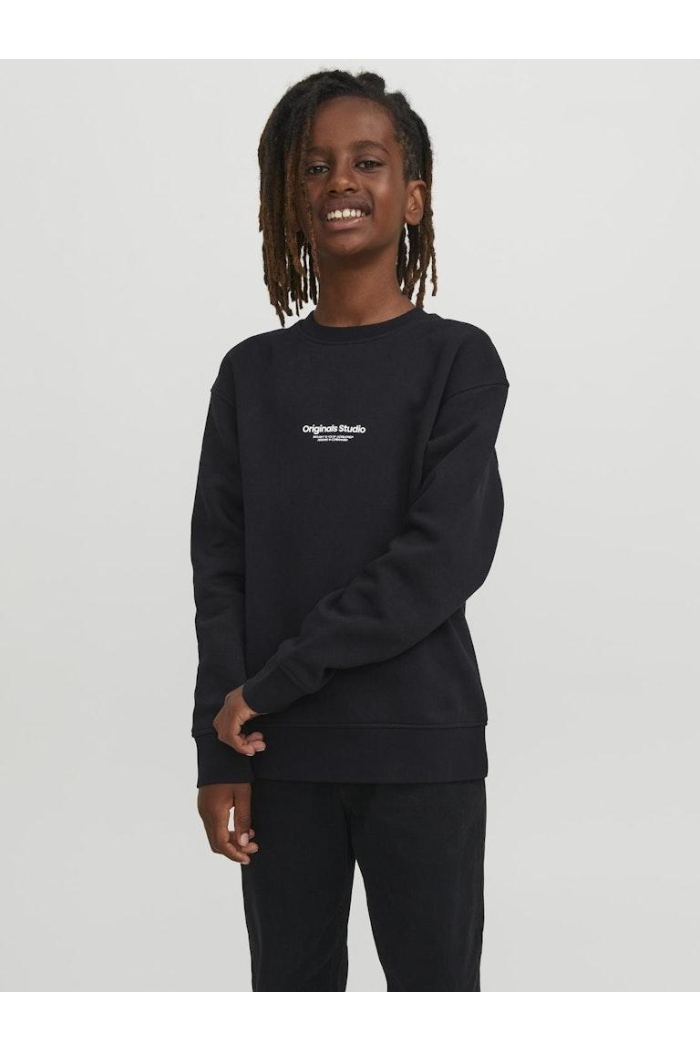 jack en jones boys JORVESTERBRO SWEAT CREW NECK NOOS J: black/loose