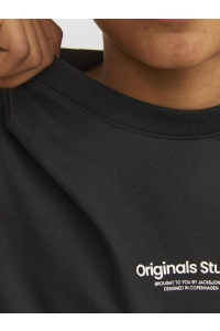 jack en jones boys JORVESTERBRO TEE SS CREW NECK NOOS : black/loose