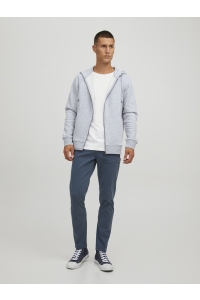 JJEBRADLEY SWEAT ZIP HOOD NOOS light grey melange