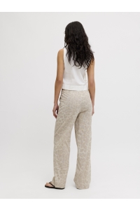 Jack and Jones JXSKY BREEZY WIDE MW PANTS PNT LN silver cloud/leopard