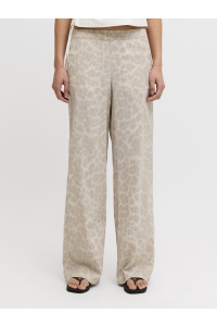 Jack and Jones JXSKY BREEZY WIDE MW PANTS PNT LN silver cloud/leopard