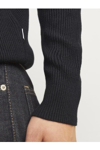 JJEPERFECT KNIT HALF ZIP SN black