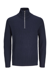 JJEPERFECT KNIT HALF ZIP SN sky captain