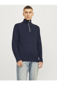 JJEPERFECT KNIT HALF ZIP SN sky captain