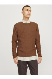 JJECOOPER KNIT CREW NECK NOOS mocha bisque