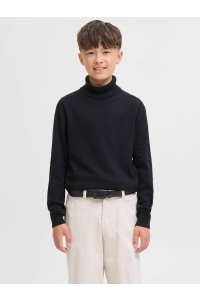 jack en jones boys JJEBASIC KNIT ROLL NECK JNR black