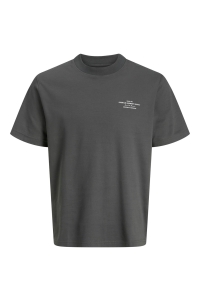 JACK%JONES PREMIUM JPRCCCHAD BRANDING SS CREW NECK TEE: volcanic ash