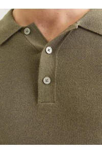 JACK%JONES PREMIUM JPRBLAWILLIAM KNIT POLO LS peat/melange