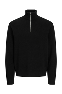 JACK%JONES PREMIUM JPRBLAMILANO STITCH KNIT HALF ZIP S: black