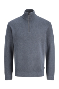 Jack and Jones JPRBLAMILANO STITCH KNIT HALF ZIP S: turbulence/melange