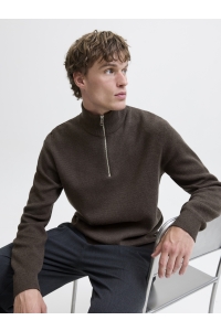 Jack and Jones JPRBLAMILANO STITCH KNIT HALF ZIP S: delicioso/melange