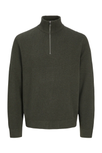 Jack and Jones JPRBLAMILANO STITCH KNIT HALF ZIP S: rosin/melange