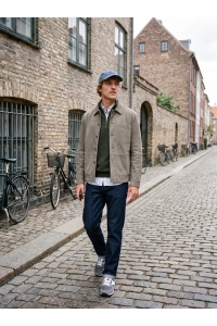 Jack and Jones JPRBLAMILANO STITCH KNIT HALF ZIP S: rosin/melange