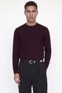 Jack and Jones JPRBLAMILANO STITCH KNIT CREW NECK : bitter chocolate/melange