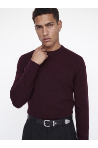 Jack and Jones JPRBLAMILANO STITCH KNIT CREW NECK : bitter chocolate/melange