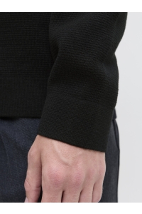 Jack and Jones JPRBLAMILANO STITCH KNIT CREW NECK : black