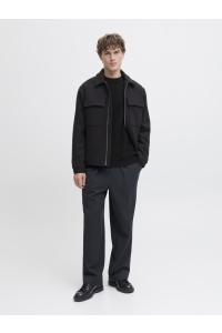 Jack and Jones JPRBLAMILANO STITCH KNIT CREW NECK : black