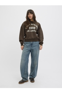 JACK&JONES ORIGINALS JXMERLE RLX SHORT LS CREW SWT LN bracken/palm springs