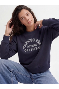 Jack and Jones JXMERLE RLX SHORT LS CREW SWT LN night sky/vancouver